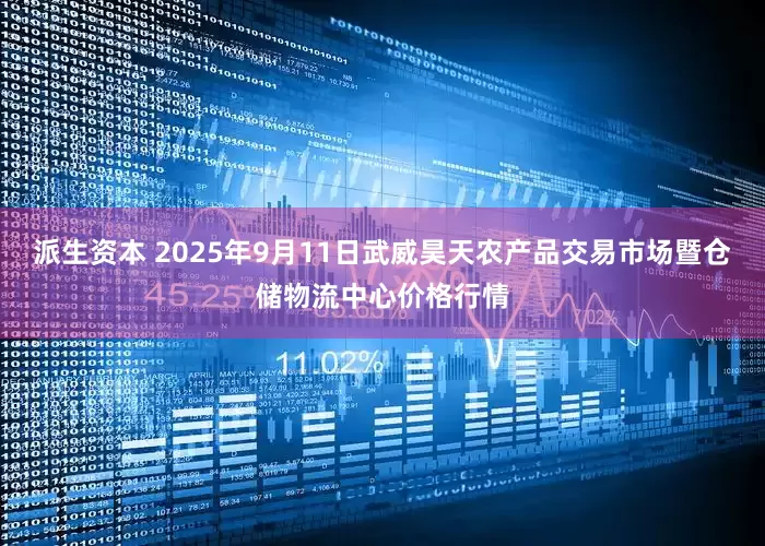派生资本 2025年9月11日武威昊天农产品交易市场暨仓储物流中心价格行情